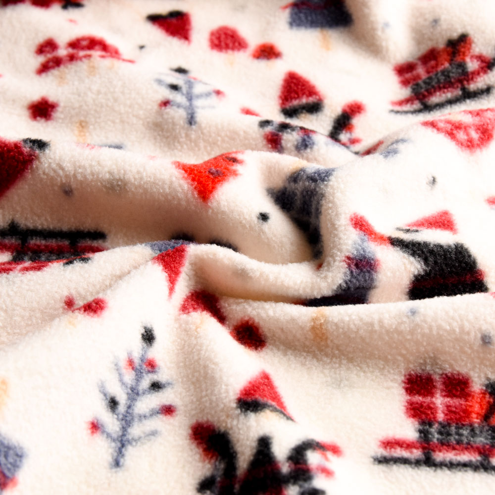 Inherent Flame Retardant Polar Fleece Print Fabric Polyester Flame Resistant Fabric