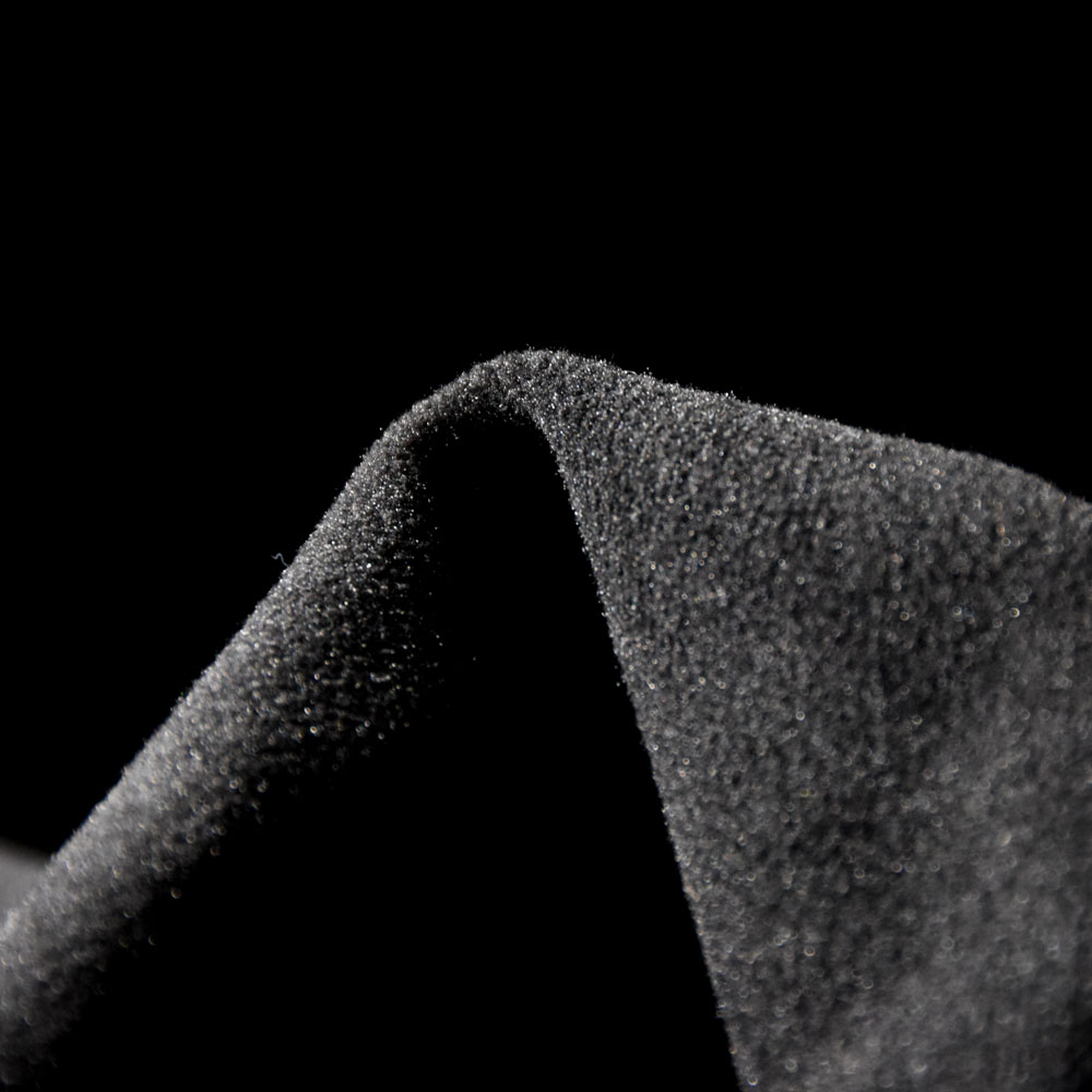 Flame Retardant Warp brushed Knitted Fabrics in Black, Polyester, 150cm Width