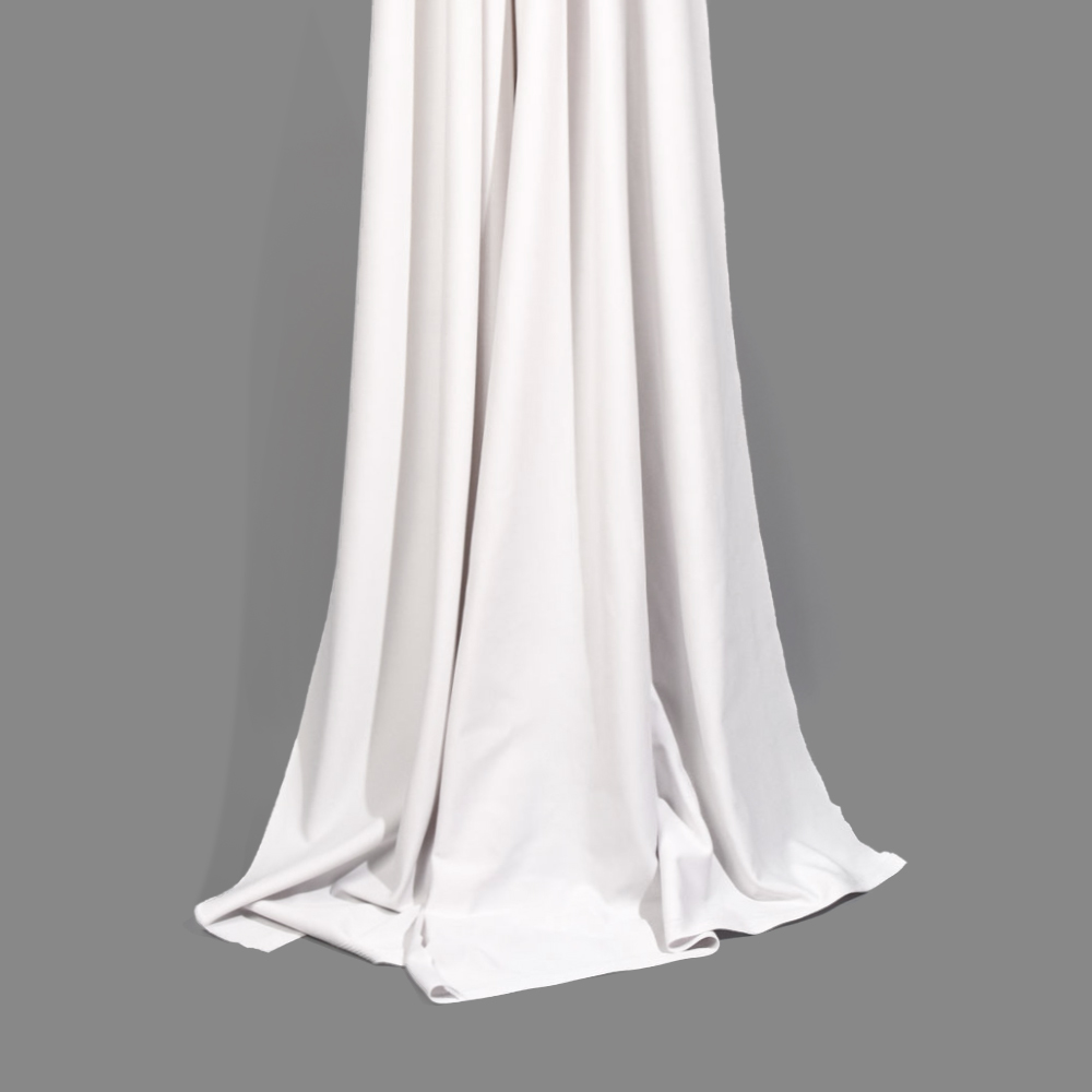 Inherent Flame Retardant Warp Spandex Fabric in White, Polyester, 320cm Width