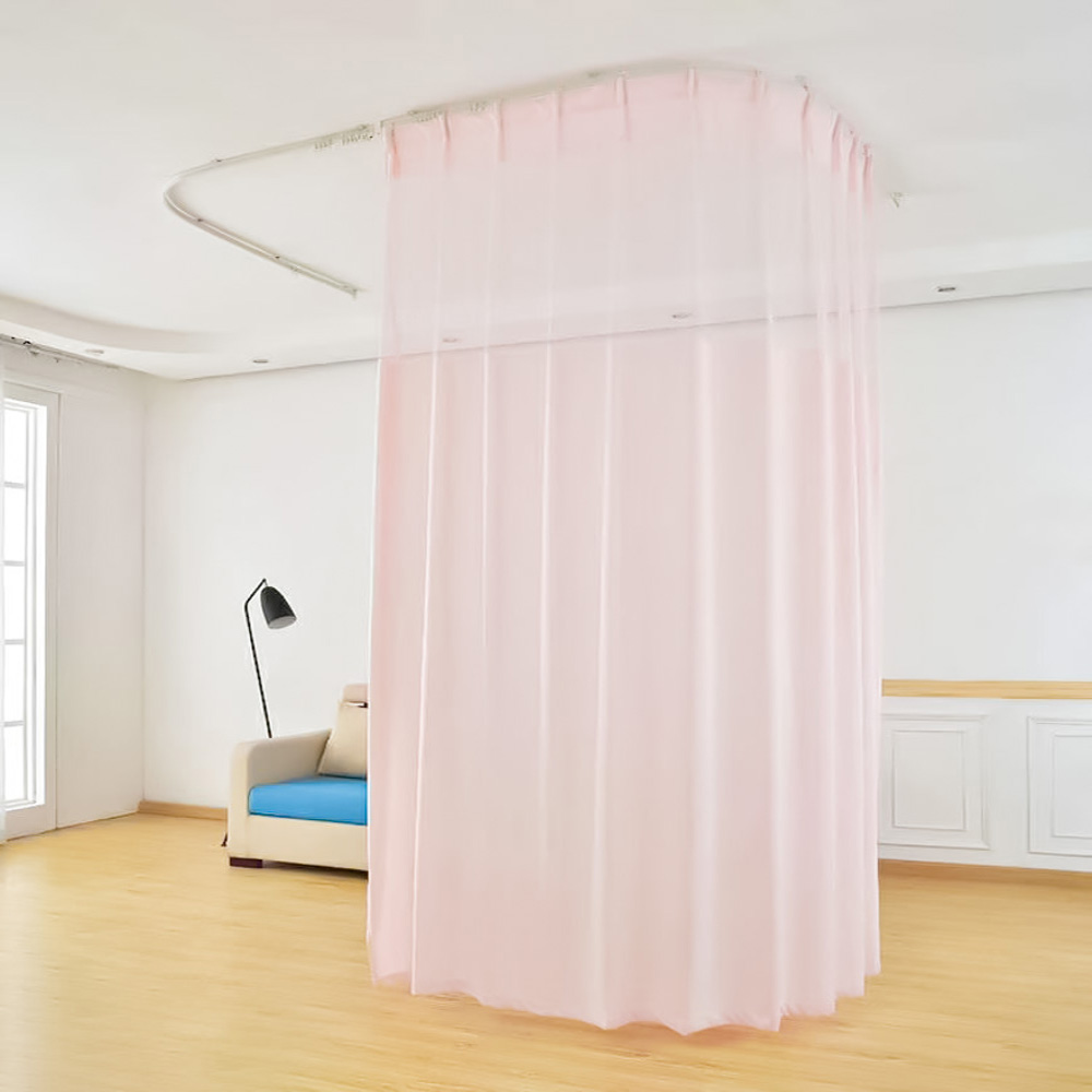 Fire Resistant Polyester Hospital Curtains with Flame Retardant and Hooks