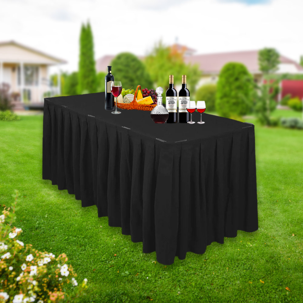 Flame Retardant Spandex Fabric Table Skirt For Wedding Decoration