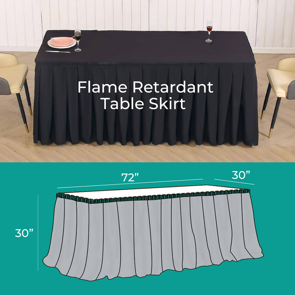 Flame Retardant Spandex Fabric Table Skirt For Wedding Decoration