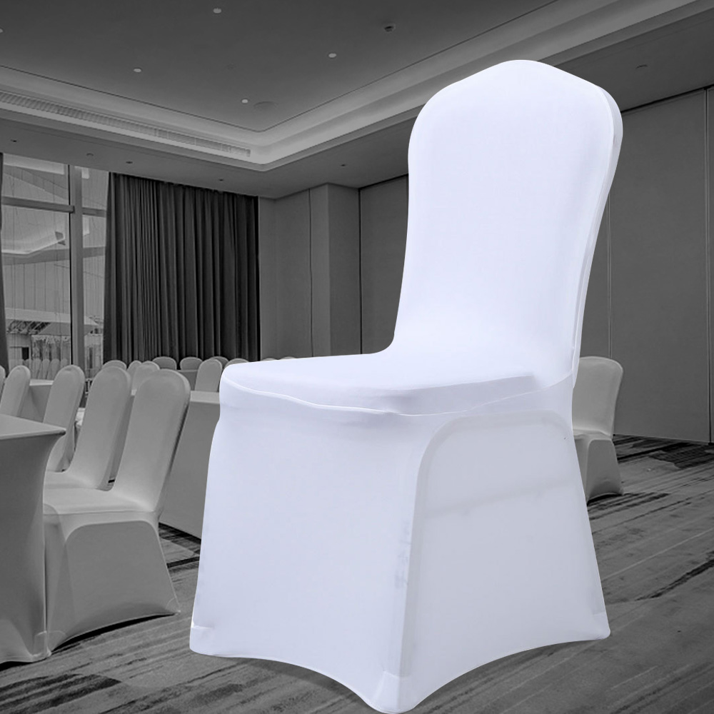 Flame Retardant Poly Four Way Stretch Fabric Spandex Chair Cover in Black and White