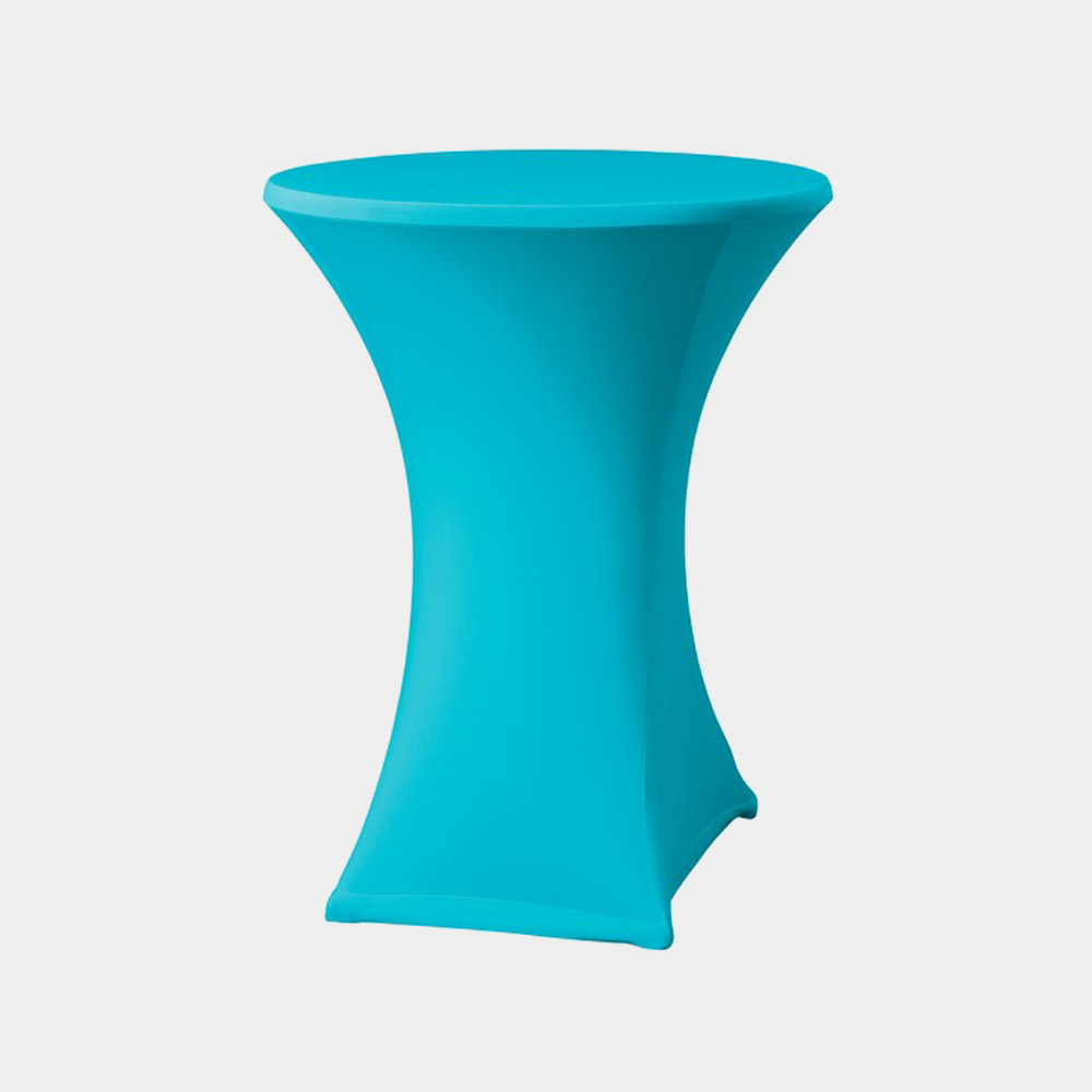 Begoodtex Funda de mesa de spandex ignífuga para barra de cócteles redonda