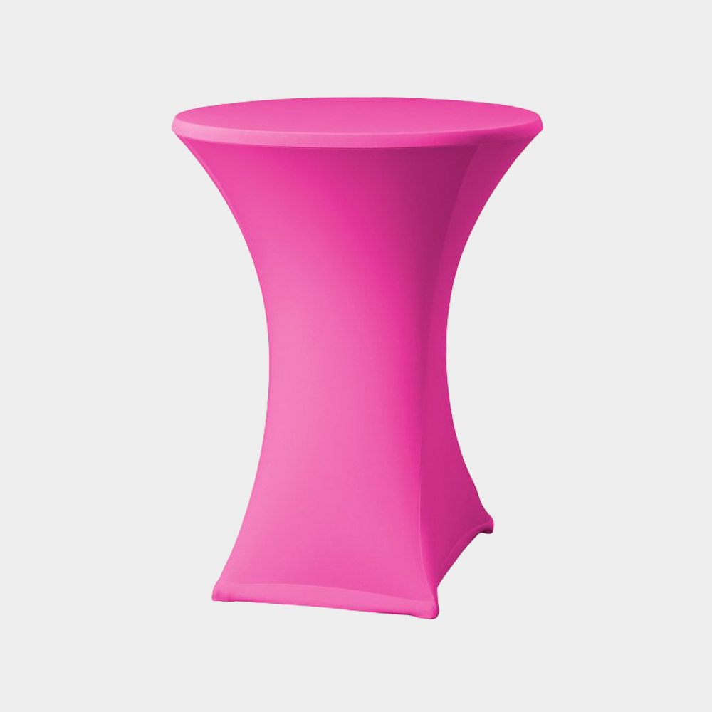 Begoodtex Funda de mesa de spandex ignífuga para barra de cócteles redonda