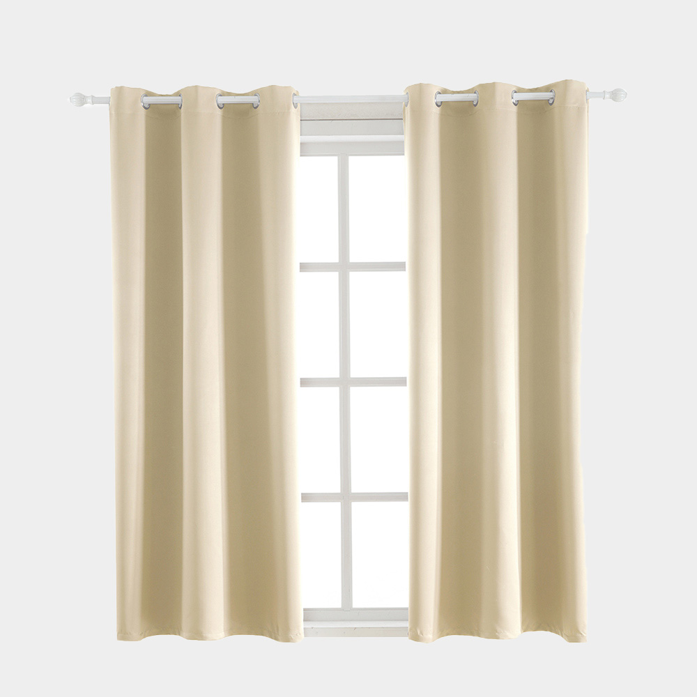 Beige Flame Retardant Curtains