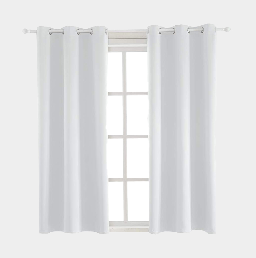 Inherent Flame Resistant Dimout Fabric Blackout Window Curtains in White