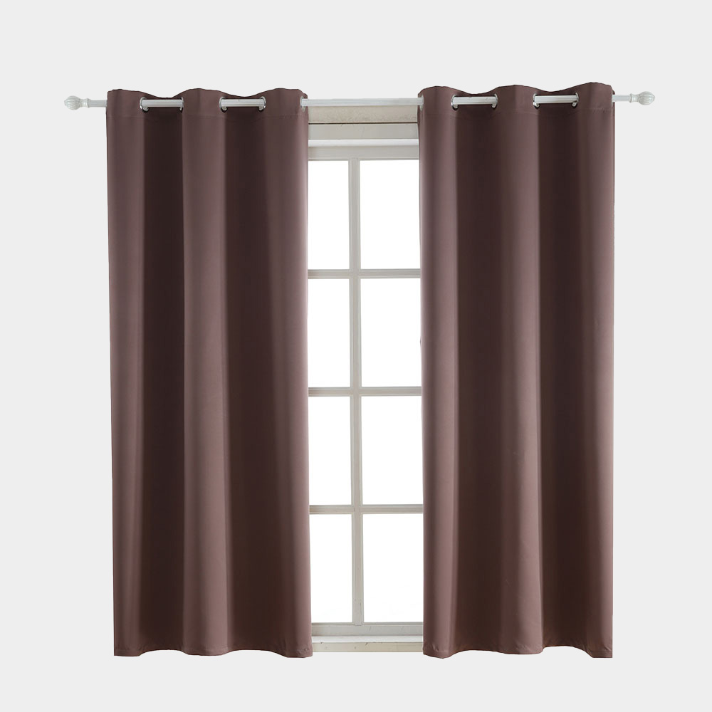 Flame Resistant Dimout Curtains with Silver Grommets