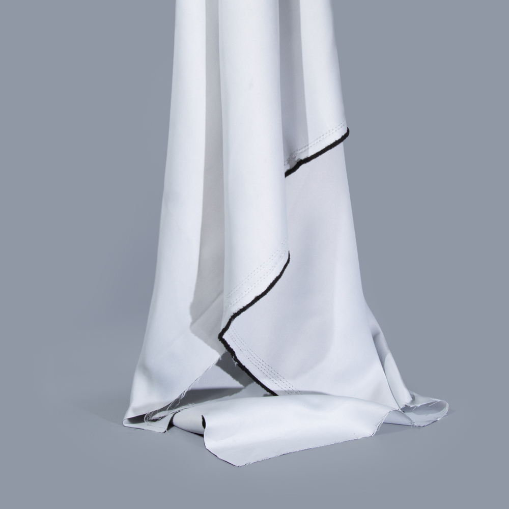 Inherent Flame Retardant Polyester Blackout Dimout Curtain Fabric in Grey