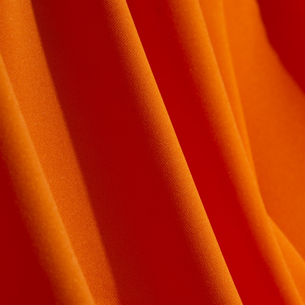 Fireproof Scuba Upholstery Fabric in DarkOrange, Polyester, 150cm Width