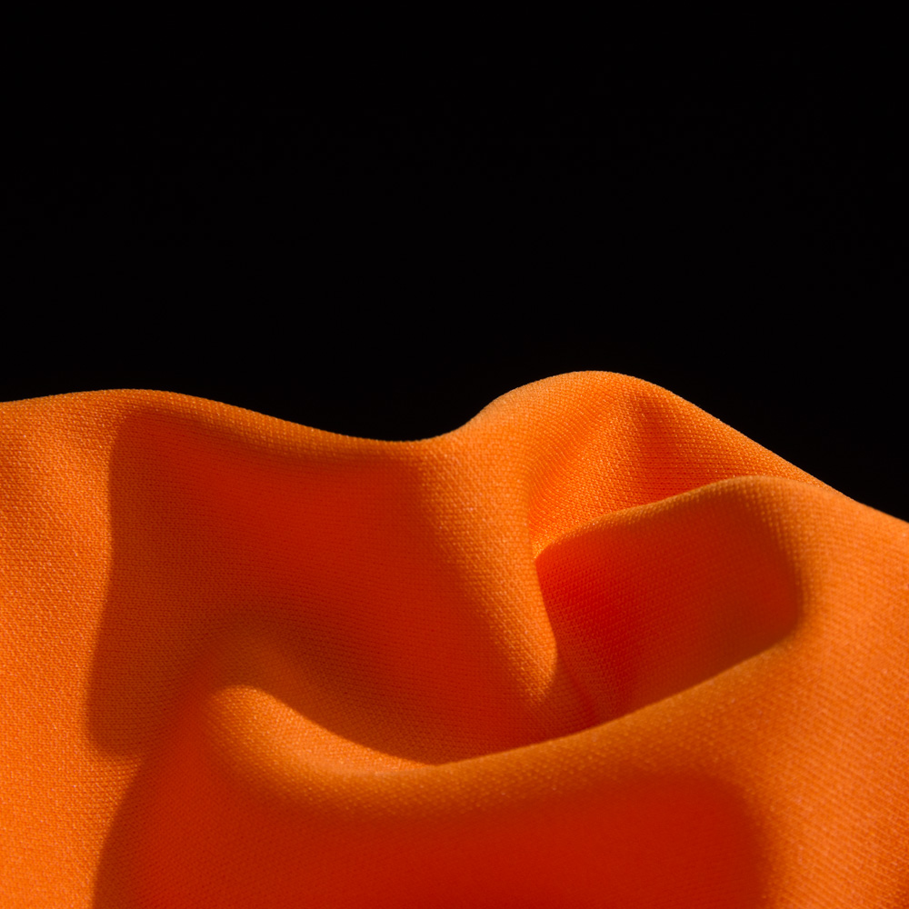Fireproof Scuba Upholstery Fabric in DarkOrange, Polyester, 150cm Width