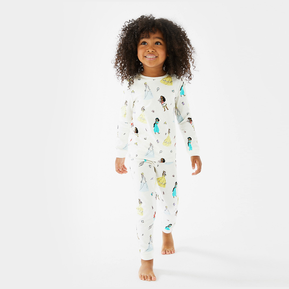 Fire Retardant Polyester Jersey Fabric Long Sleeve Kids Pajamas Set