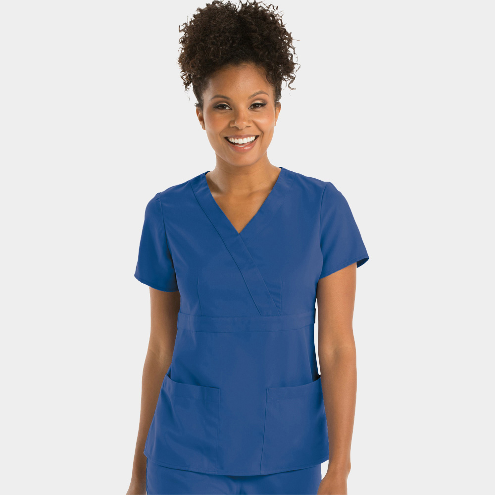 Flame Retardant Women Hospital Staff Uniform With Short Sleeves