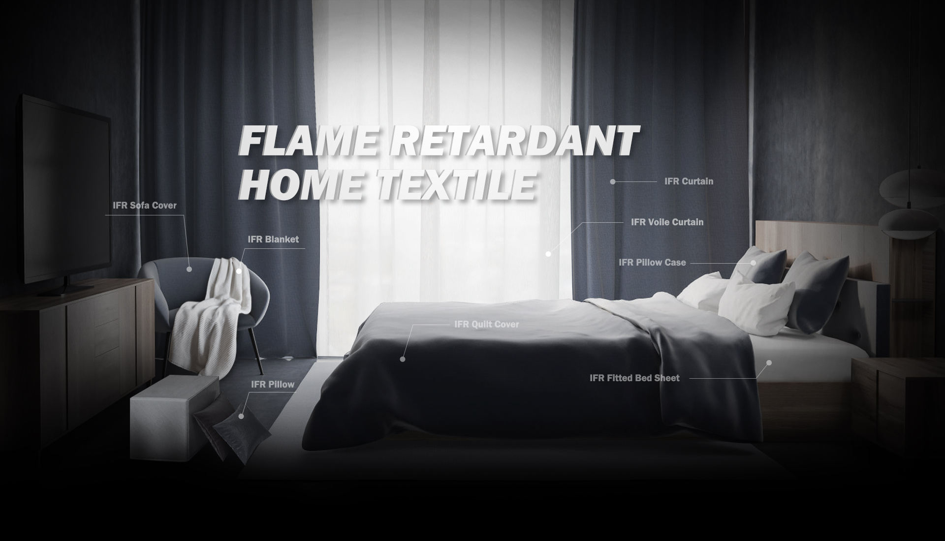 Flame retardant home textile
