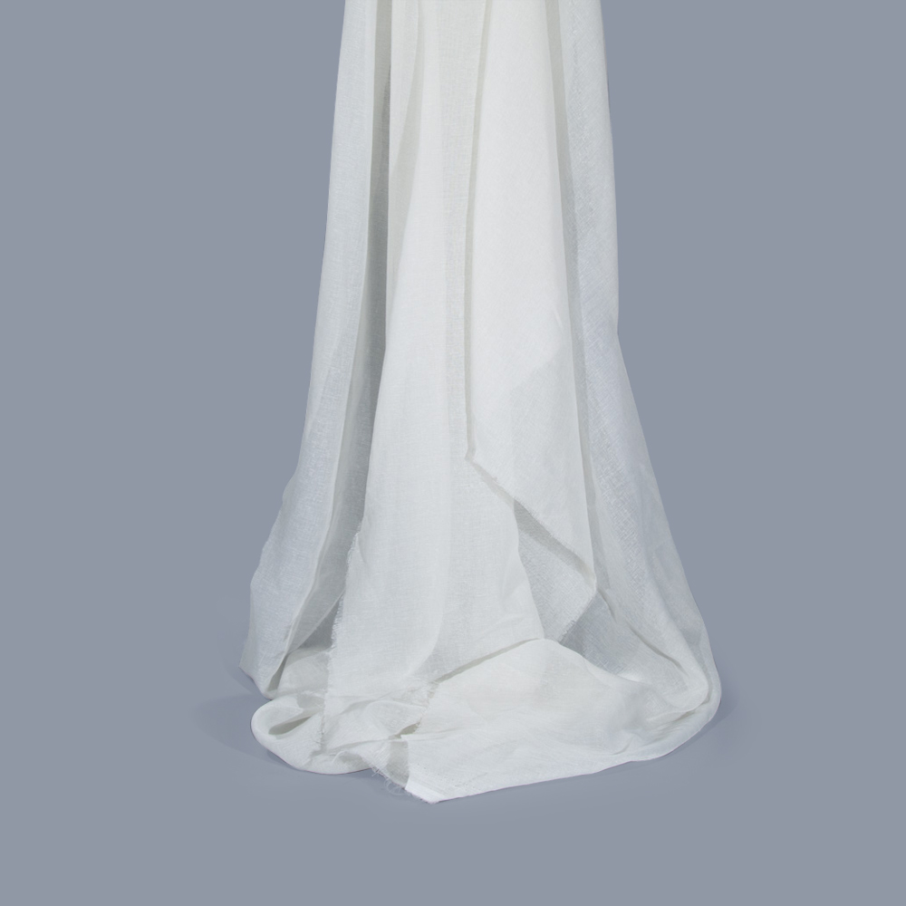 Flame Retardant Voile Fabric in WhiteSmoke, Polyester, 300cm Width, for Living Room