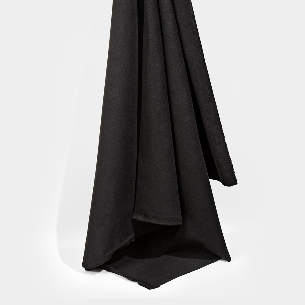 Flame Retardant Brushed Fabric  for Industry in Black, Polyester,150cm Width
