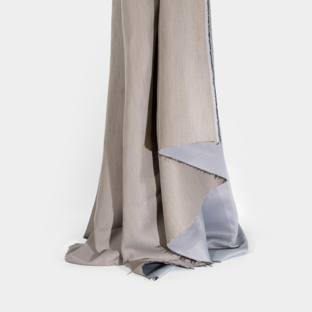 Fireproof Linen Blackout Fabric in LightGray, Polyester, 300cm Width, for Hotels
