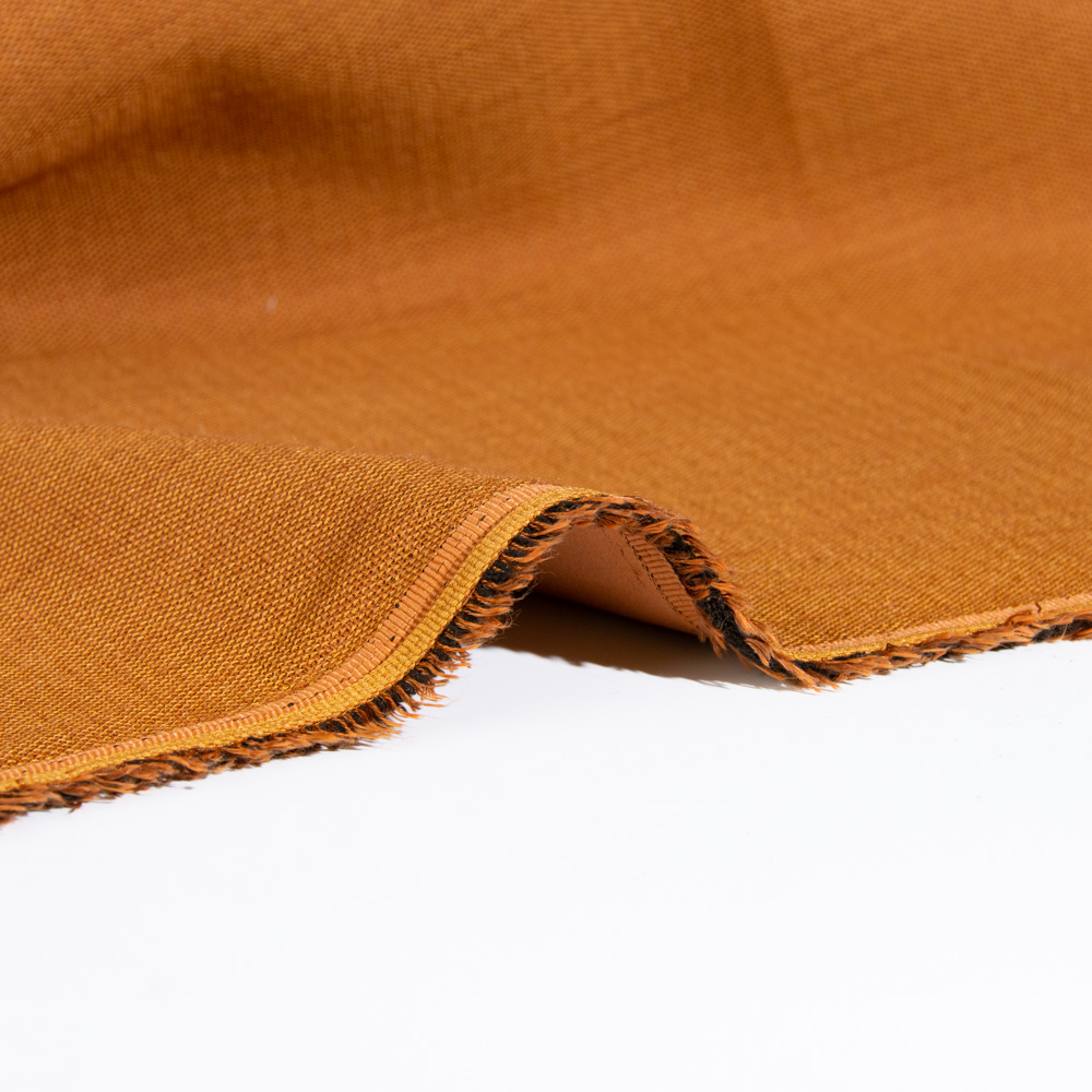 Fireproof Linen Blackout Fabric in Chocolate, Polyester, 300cm Width, for Home Decoration