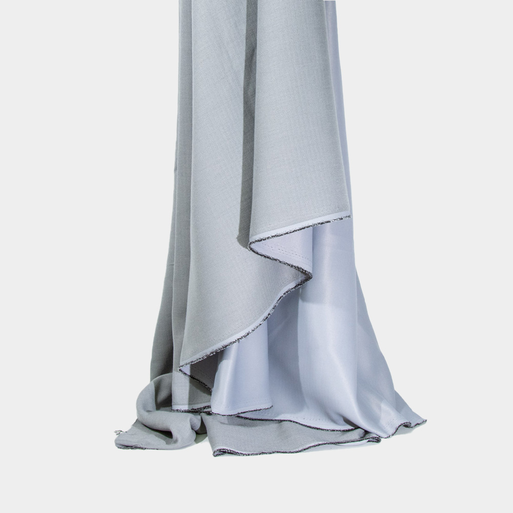 Fireproof Linen Blackout Fabric in GhostWhite, Polyester, 300cm Width, for Resorts