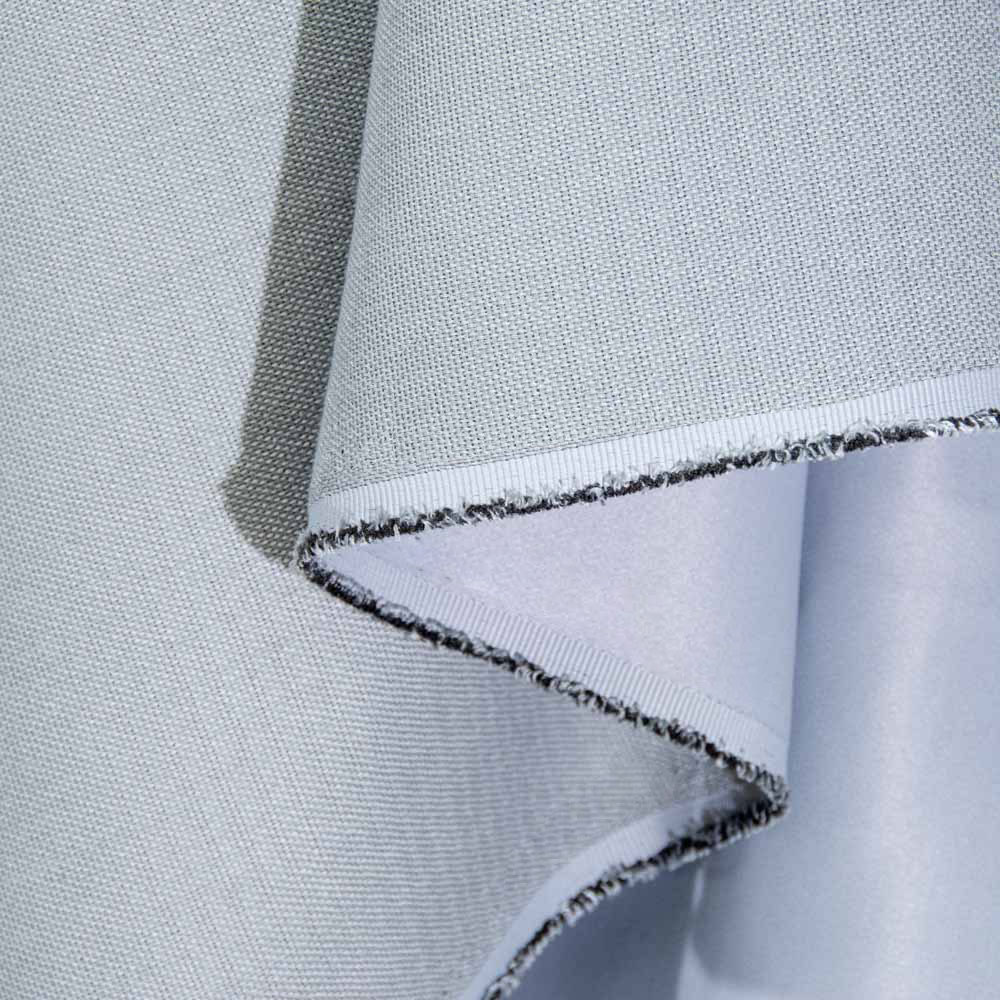 Fireproof Linen Blackout Fabric in GhostWhite, Polyester, 300cm Width, for Resorts