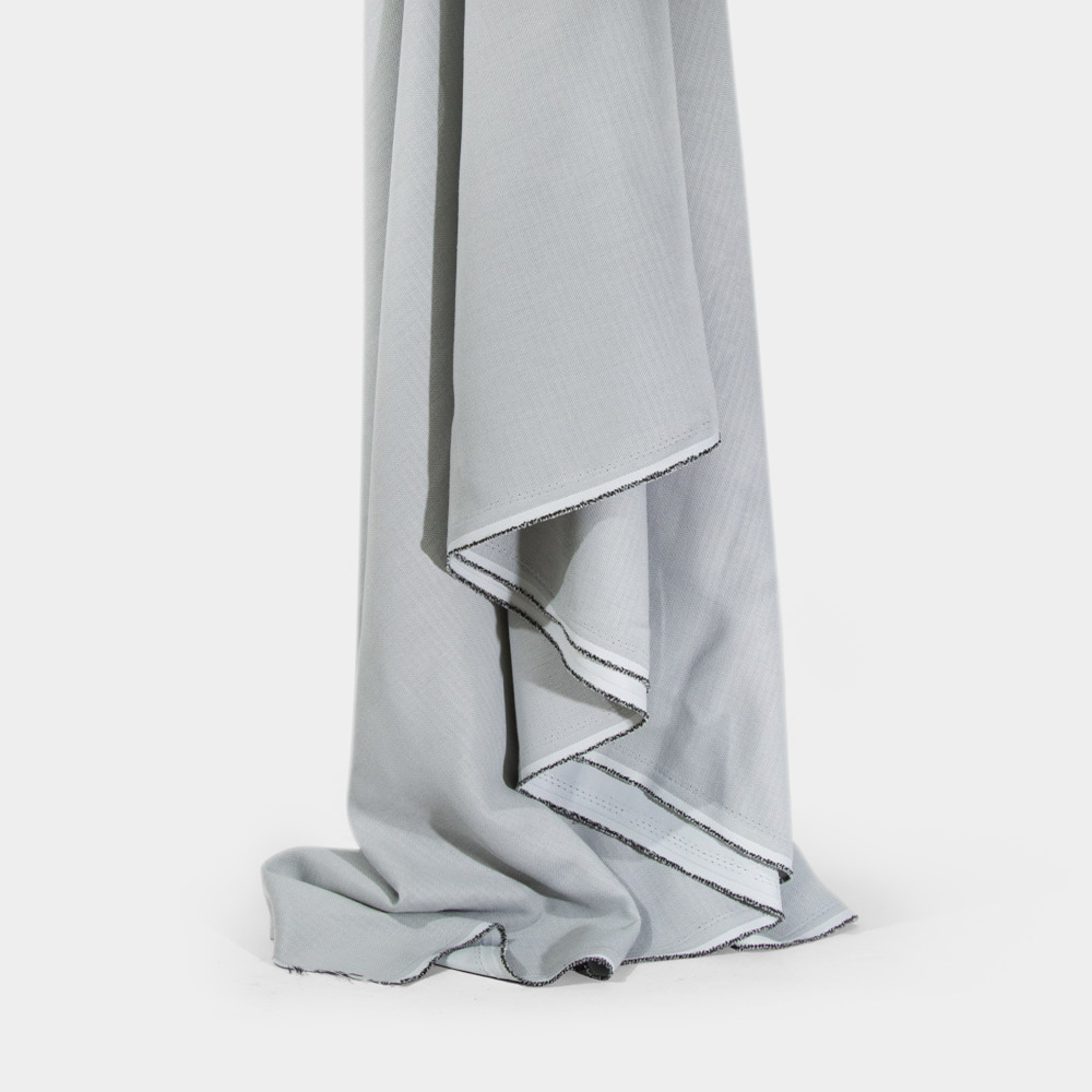 Fireproof Linen Blackout Fabric in WhiteSmoke, Polyester, 300cm Width, for Hospitals