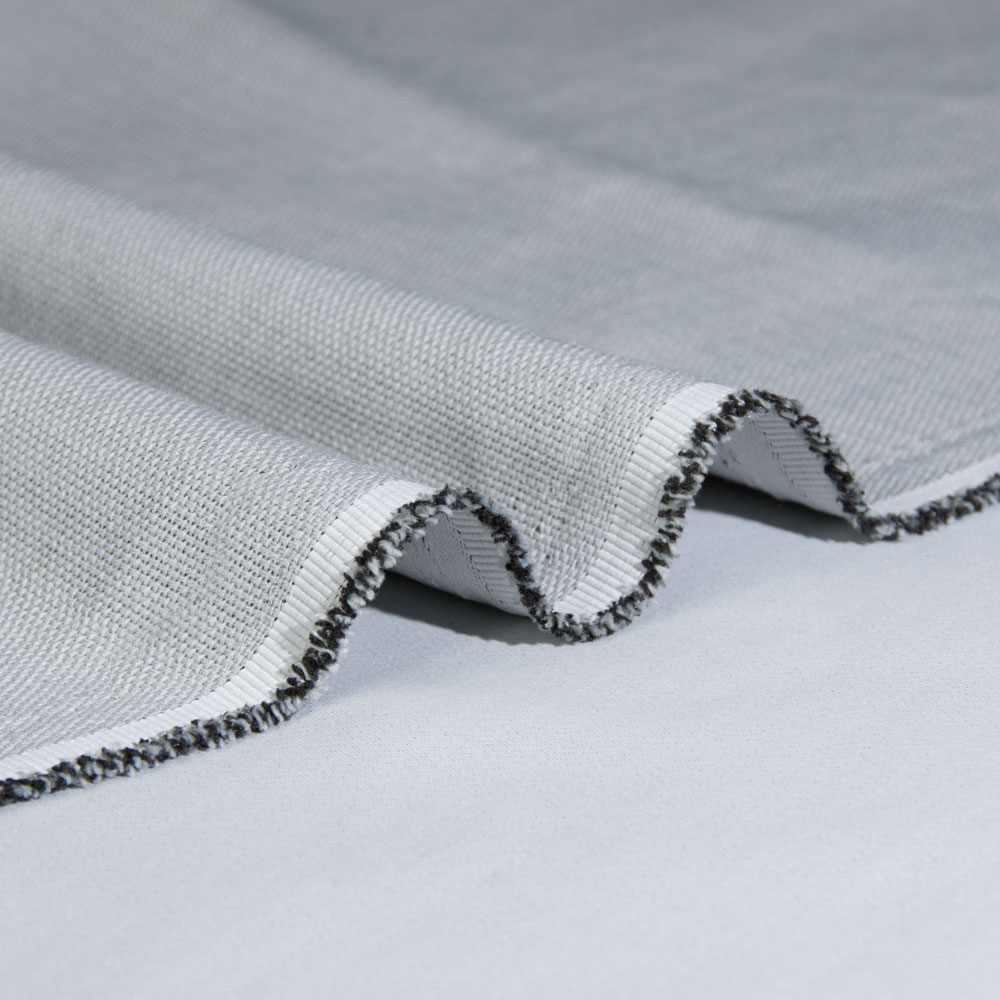 Fireproof Linen Blackout Fabric in WhiteSmoke, Polyester, 300cm Width, for Hospitals