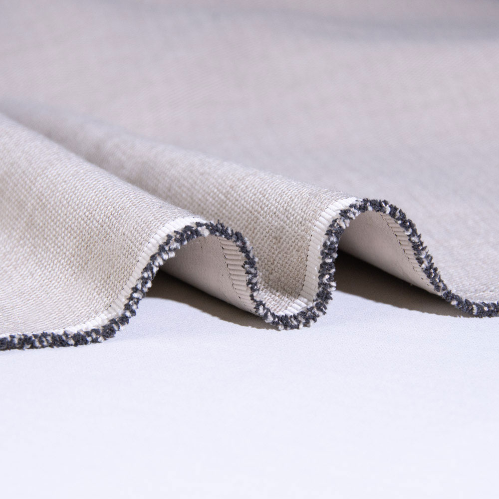 Fireproof Linen Blackout Fabric in Silver, Polyester, 300cm Width, for Hospitals