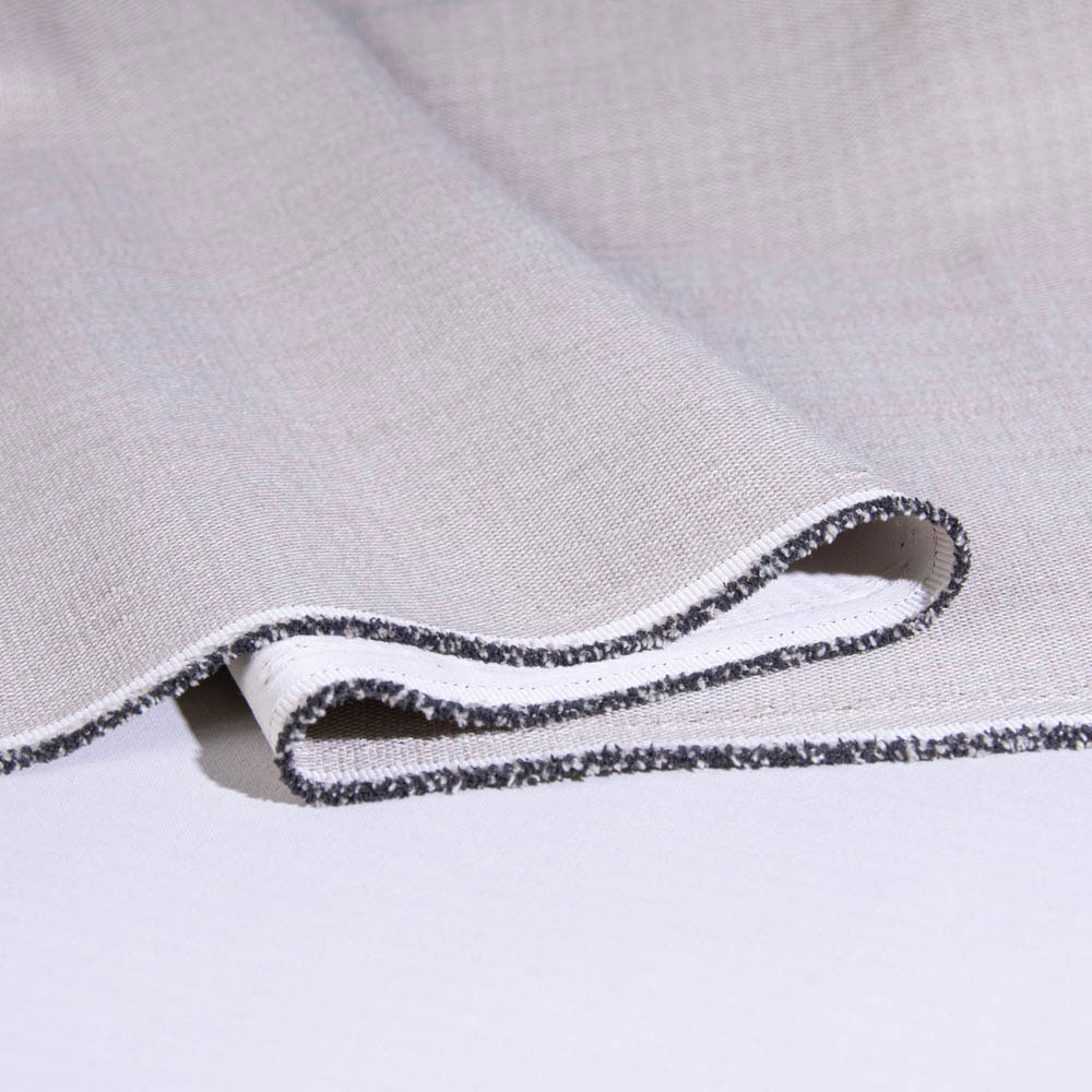 Fireproof Linen Blackout Fabric in Silver, Polyester, 300cm Width, for Hospitals