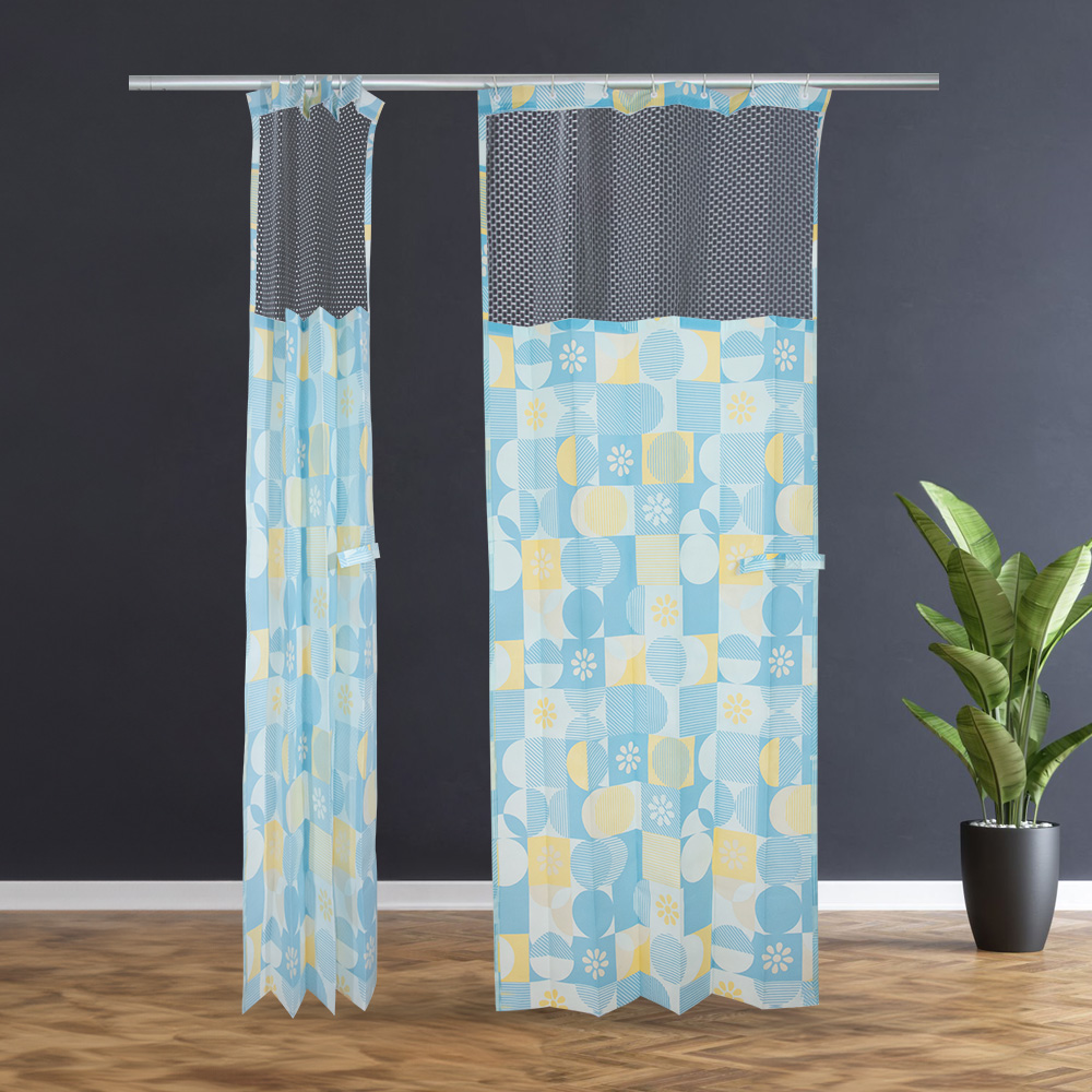 Flame Resistant Medical Curtains Polyester Printed Mesh Fabric