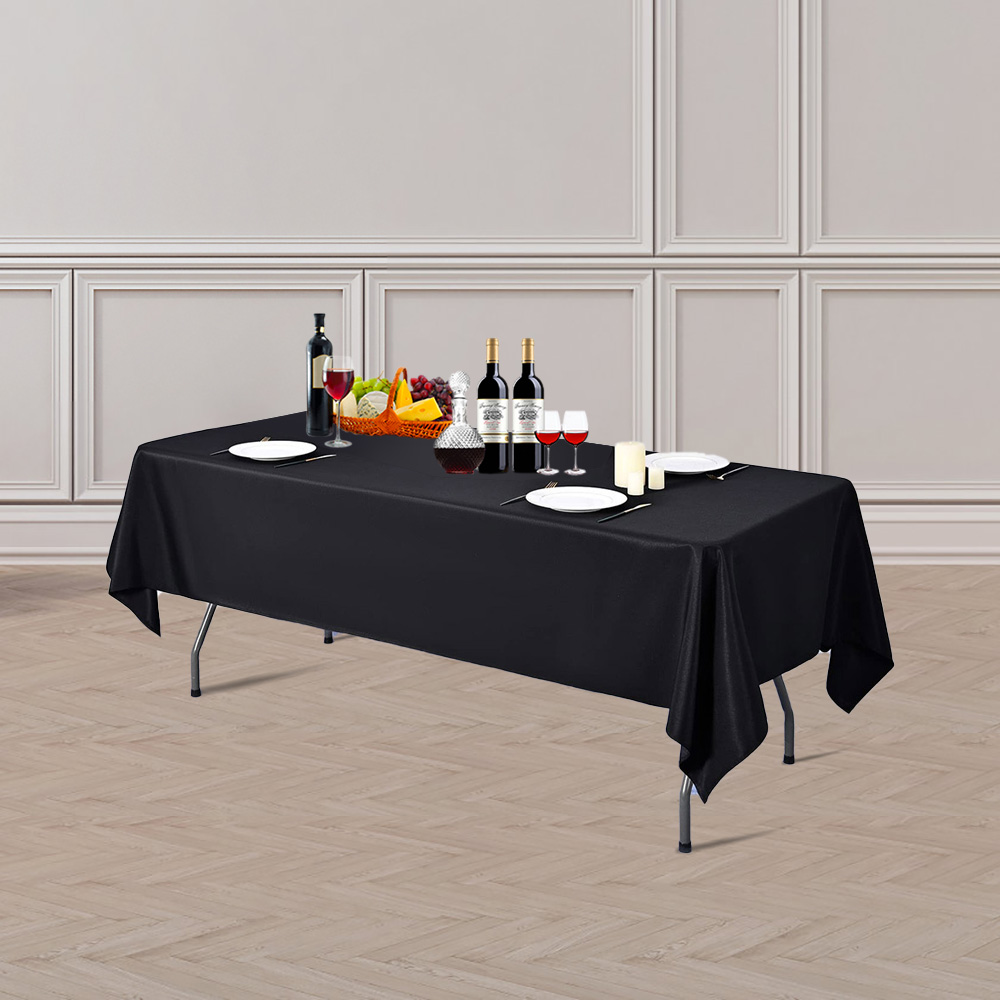 Flame Retardant Rectangular Polyester Premiere Fabric Table Cloth For Wedding Dining Party
