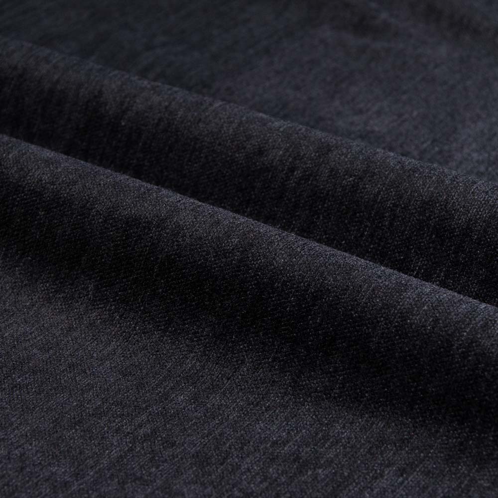 Fire Retardant Black Chenille Fabric for Upholstery, Polyester