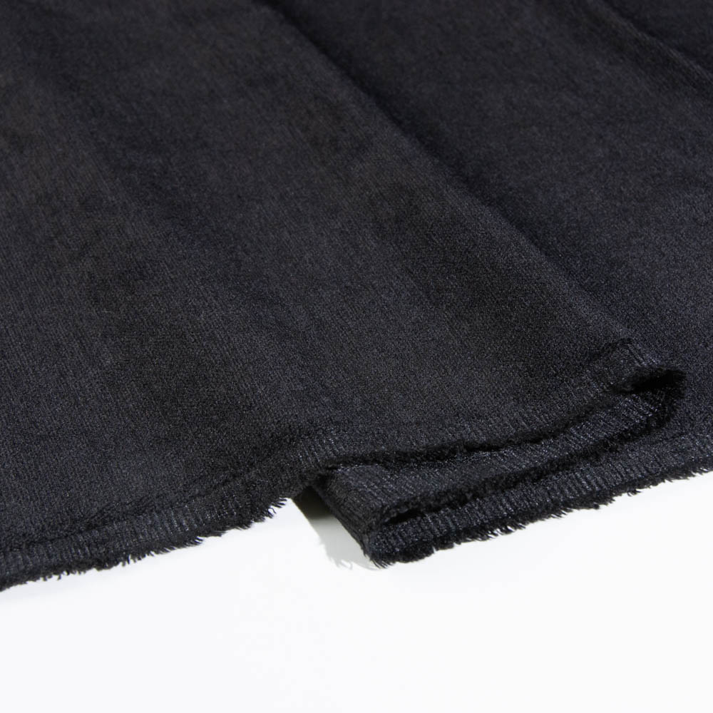 419 Black and Tan Chenille Fabric —