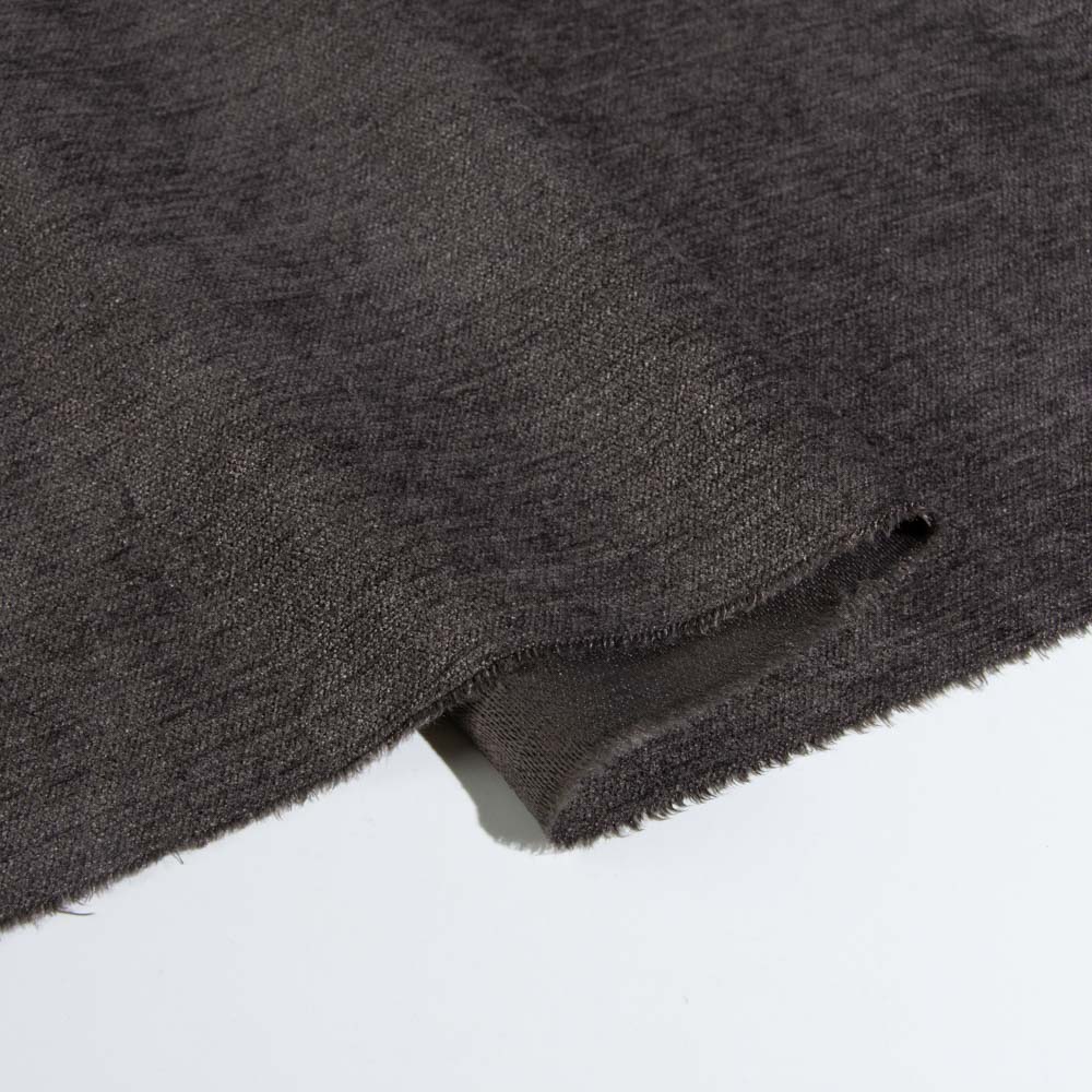 Fire Retardant DarkGrey Chenille Fabric for Home Textile, Polyester
