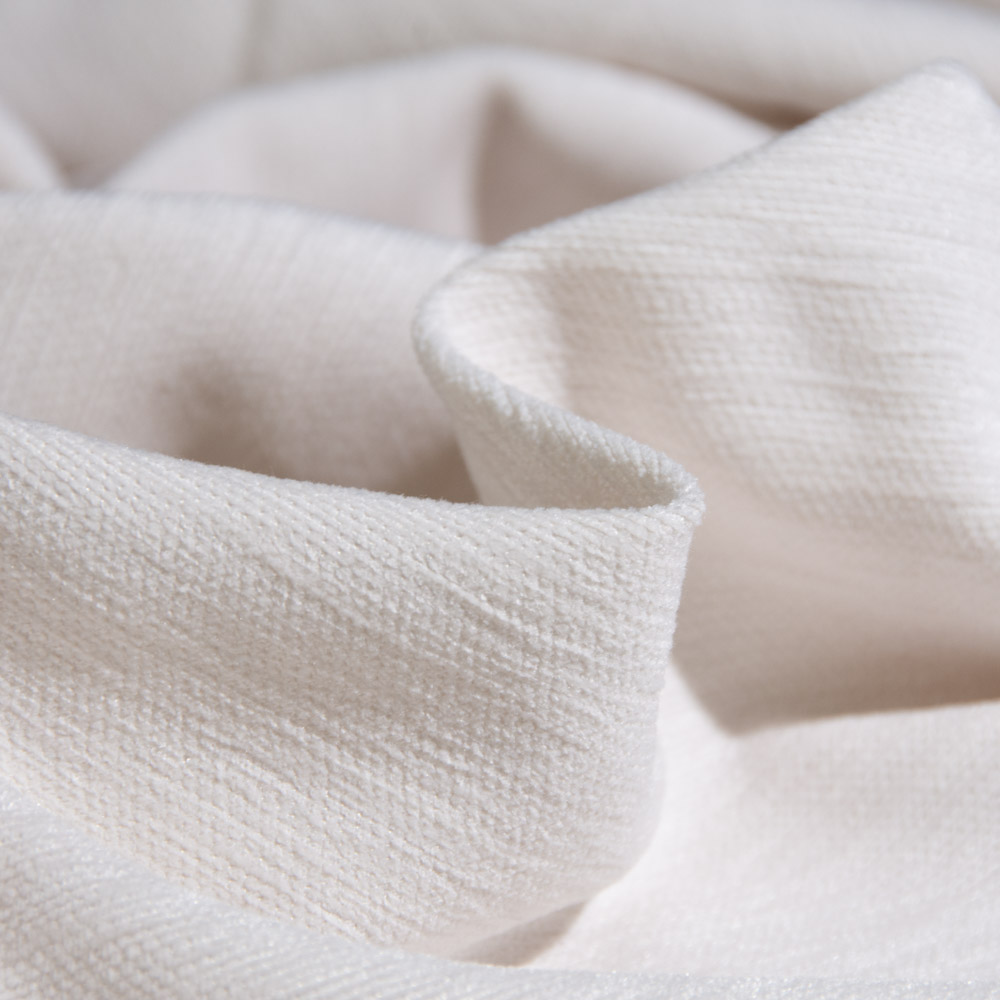Fire Retardant WhiteSmoke Chenille Fabric for Handicrafts, Polyester