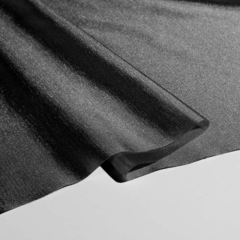 Flame Retardant Premiere Fabric for Garments in Black, Polyeste