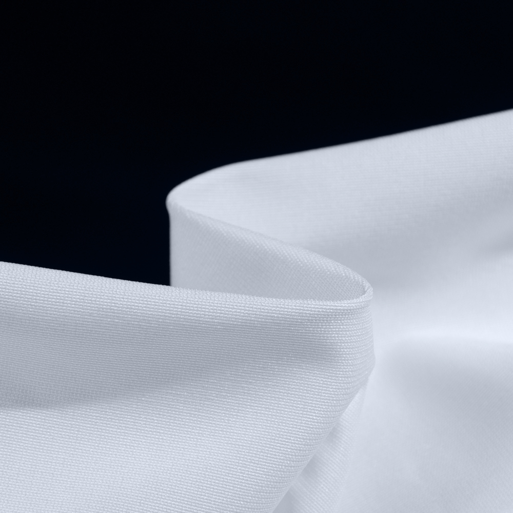 Flame Retardant Polyester Warp Knitted Fabric, White, 300cm Width, for Curtains