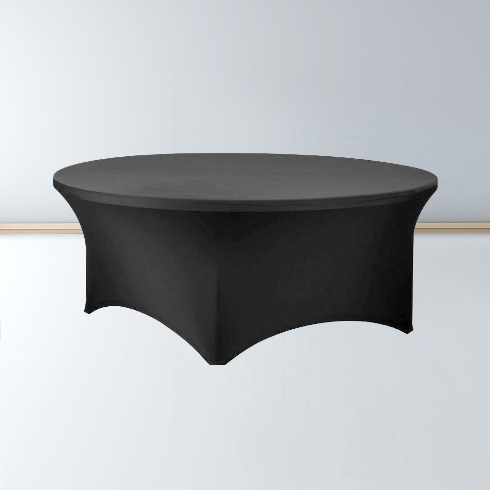 Inherent Fire Resistant Round Stretch Spandex Tablecover for Round Cocktail