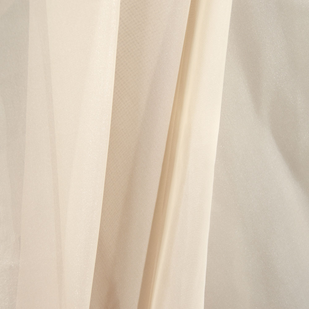 Permanent Flame Retardant Voile Fabric - Tan Color, 300cm Width, for Curtains