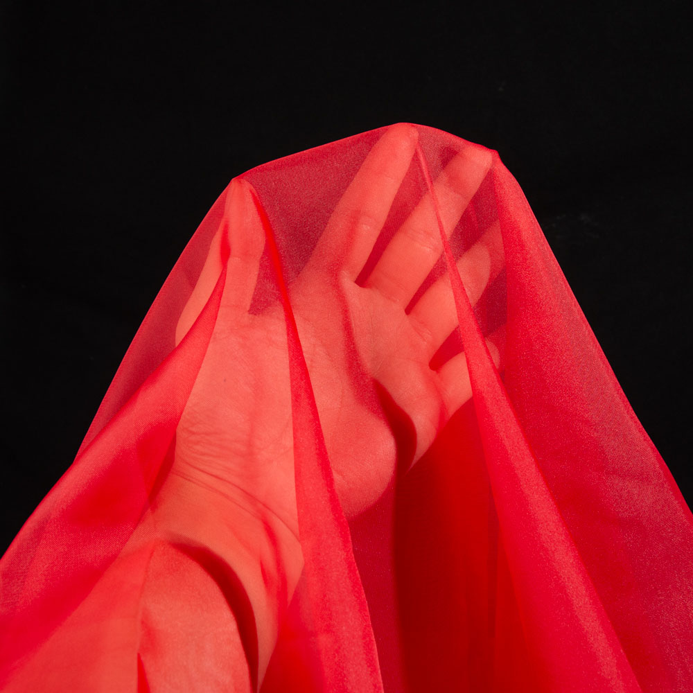 Fireproof Voile Fabric - Red Color, 300cm Width, for Apparel