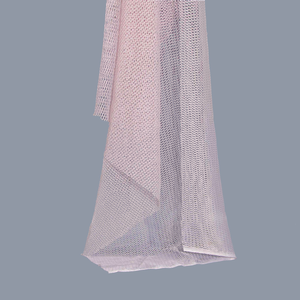 Permanent Flame Retardant Mesh Fabric in LightPink for Home Textiles - 100% Polyester