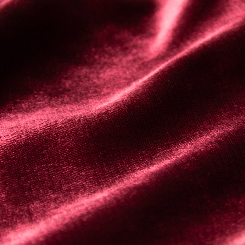 Permanent Flame Resistant Shinning Woven Velvet - DarkRed Color, 150cm Width, 100% Polyester