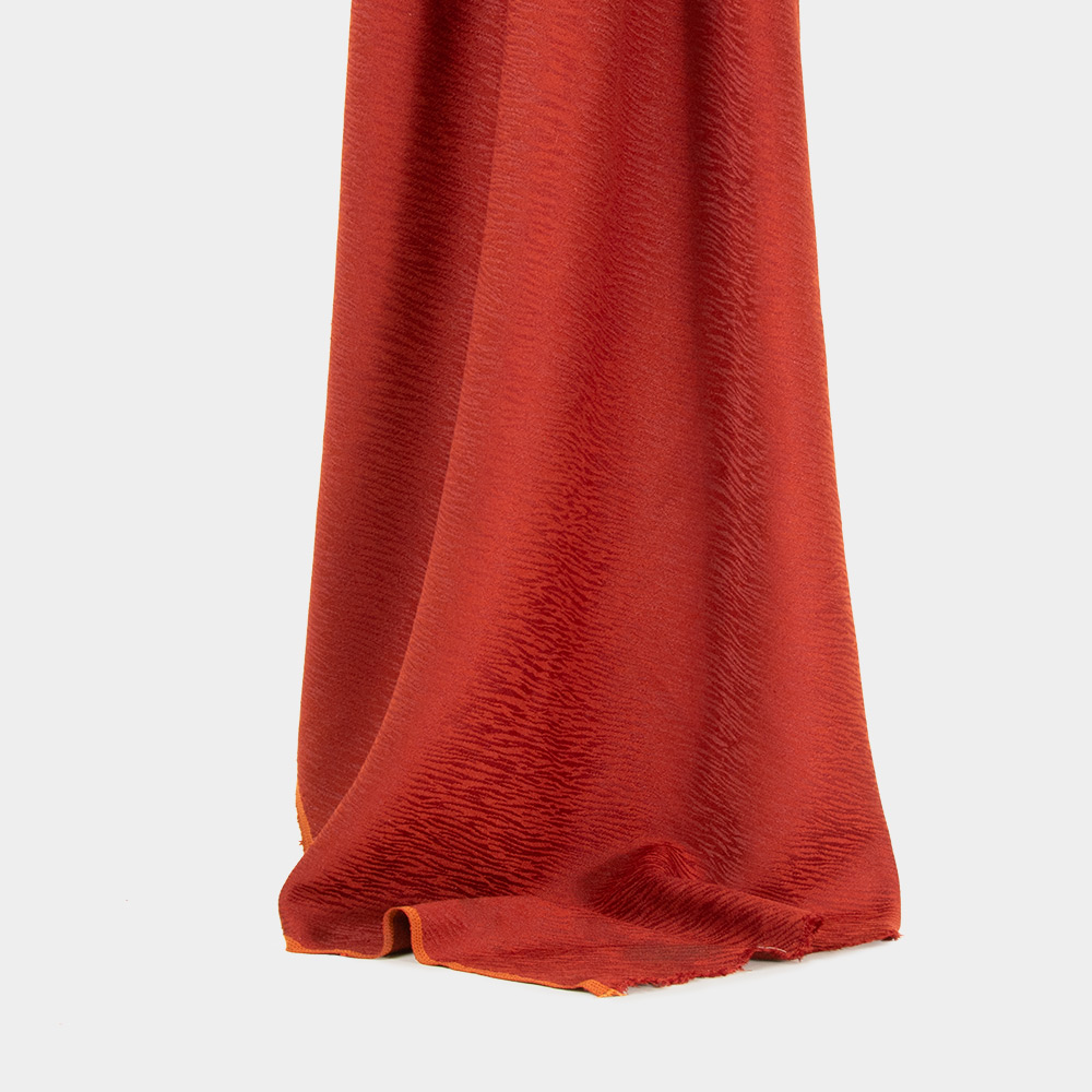 Inherent Fire Resistant  Jacquard Fabric in DarkRed, 150cm Width, 100% Polyester for Bedding