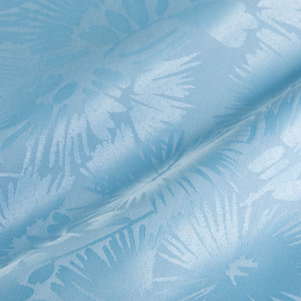 Inherent Fire Retardant Jacquard Fabric in LightSkyBlue for Home Textile, 180cm Width, 100% Polyester