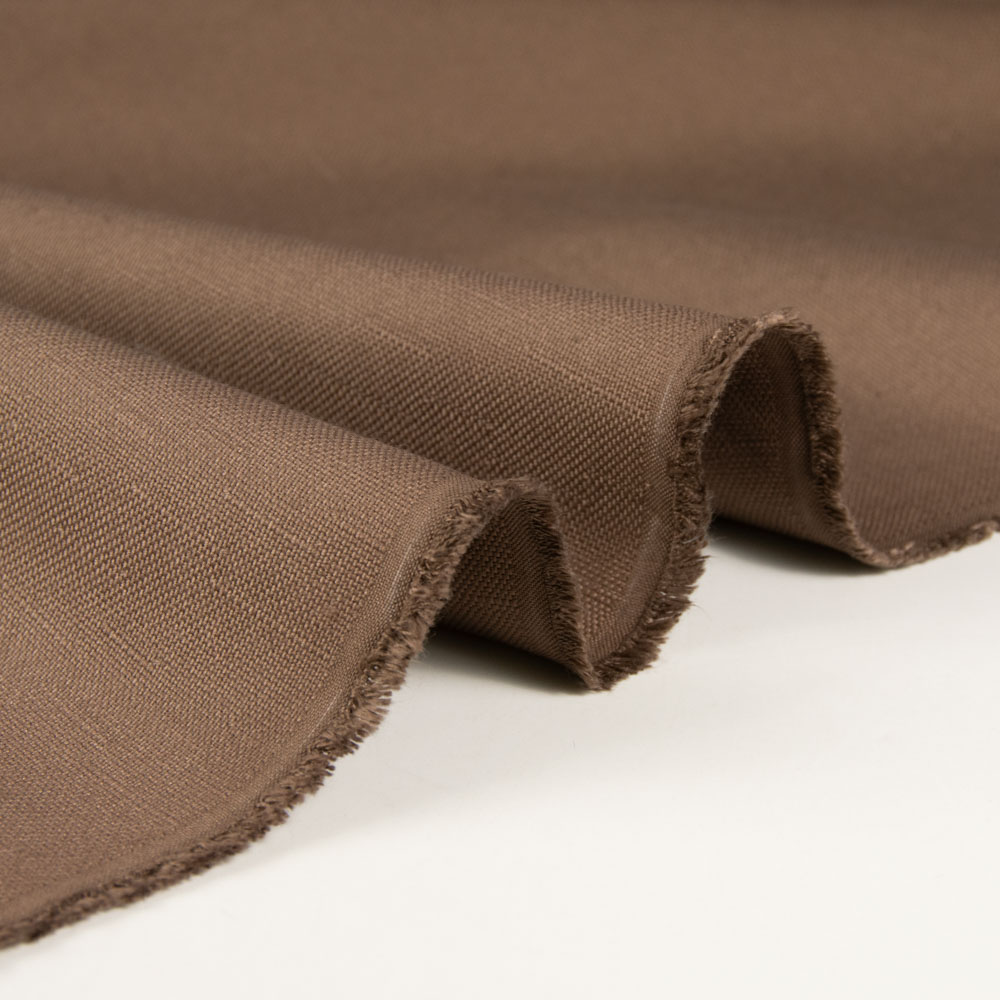 Permanent Fire Resistant Jacquard Fabric in SaddleBrown for Curtains, 150cm Width, 100% Polyester