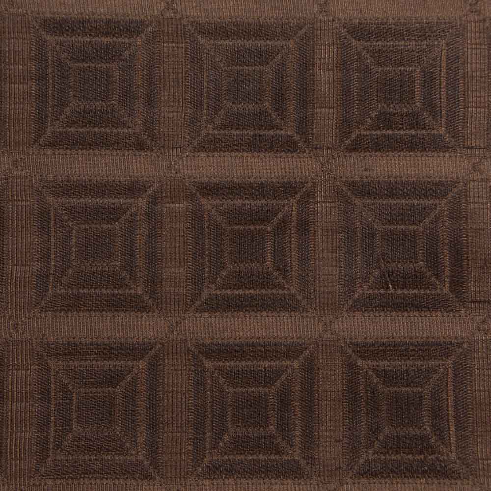 Inherent Flame Resistant Jacquard Fabric in SaddleBrown for Industry, 150cm Width, 100% Polyester