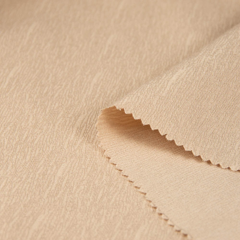 Permanent Fire Retardant Jacquard Fabric in NavajoWhite for Curtains, 150cm Width, 100% Polyester