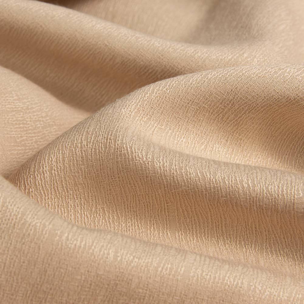 Permanent Fire Retardant Jacquard Fabric in NavajoWhite for Curtains, 150cm Width, 100% Polyester