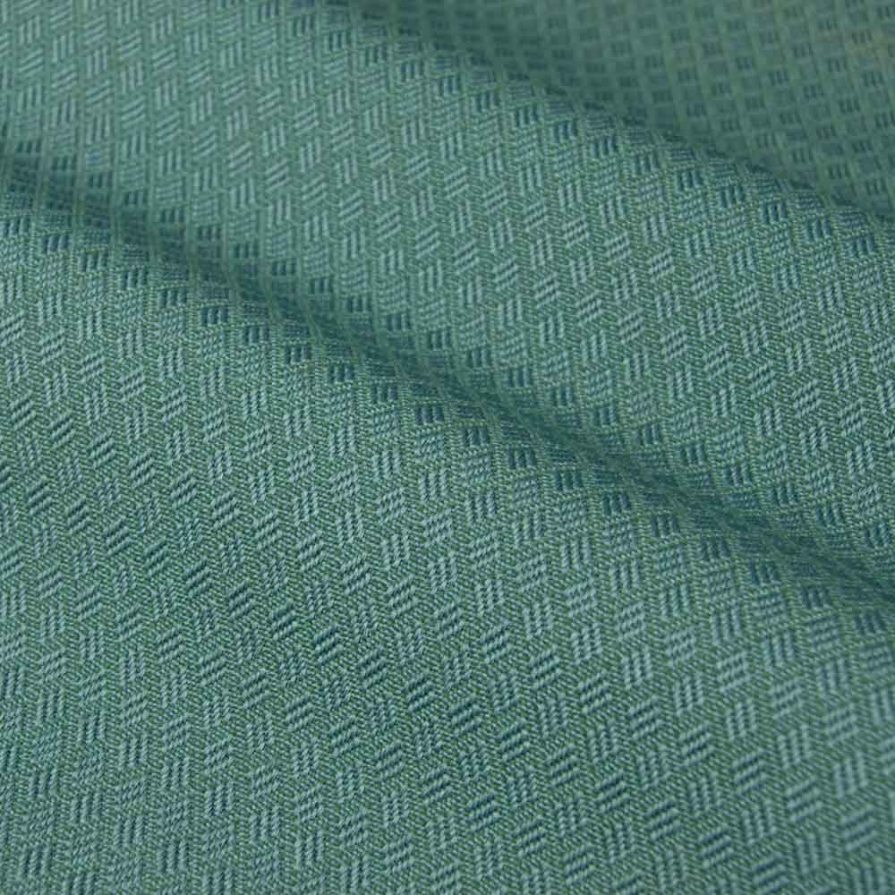 Permanent Fire Resistant Small Jacquard Fabric in CadetBlue for Industry, 150cm Width, 100% Polyester