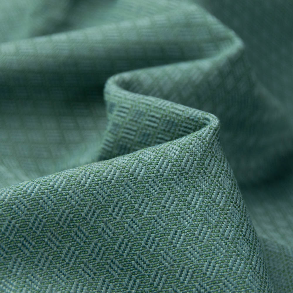 Permanent Fire Resistant Small Jacquard Fabric in CadetBlue for Industry, 150cm Width, 100% Polyester