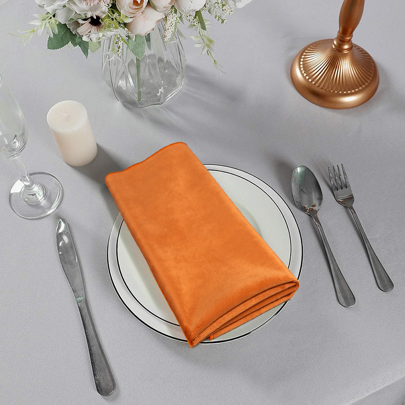 Inherent Fireproof Square Premium Polyester Cloth Napkins for Restaurants, Bistros, Weddings, and Christmas